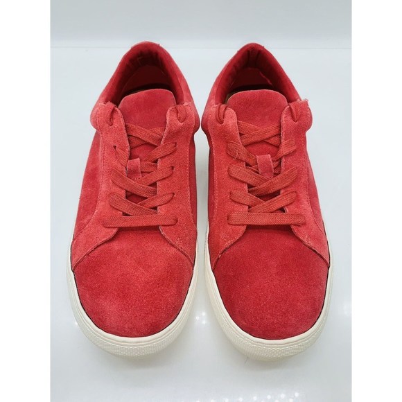 Laurie Felt Women's Lace Up Tennis Shoes Red Suede US 9M - Picture 3 of 11